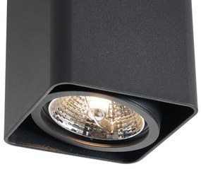 Foco de superfície de design preto GU10 70mm giratório e inclinável - Vox Design