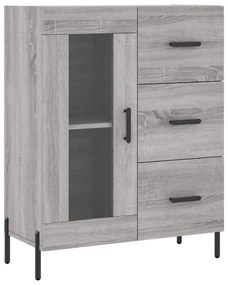 Armário alto 69,5x34x180 cm derivados de madeira sonoma cinza
