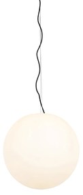 Candeeiro suspenso moderno para exterior branco 45 cm IP65 - Nura Moderno