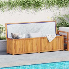 vidaXL Caixa para jardim 200x50x55 cm madeira de teca maciça