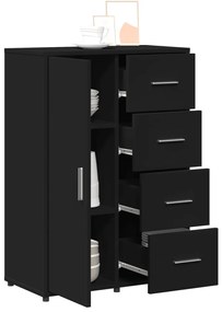 Aparadores 2 pcs 60x31x84 cm derivados de madeira preto