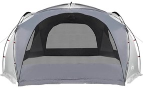 Tenda de festas impermeável branco e cinzento