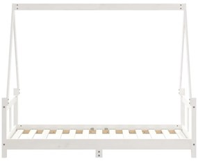 Estrutura de cama infantil 80x160 cm pinho maciço branco