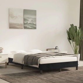 Estrutura de cama sem colchão 120x190 cm Veludo preto
