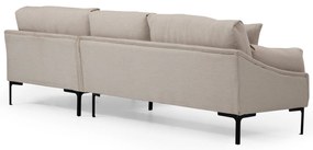 Sofá de Canto Leo Corner – Creme – 255 x 150 cm