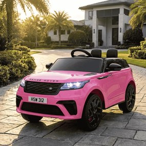Carro Infantil Mercedes Range Rover Velar 12V, Pneus	Borracha, Assento de couro Rosa