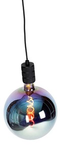 Candeeiro de suspensão com trilho de suspensão preto incl. LED G200 - Cavalux Industrial