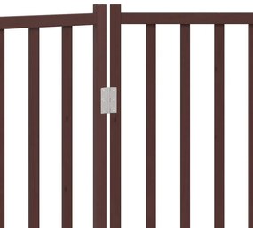 Portão p/ cães dobrável 3 painéis 150cm abeto carvalho castanho