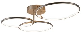 Candeeiro de tecto design aço LED de 3 níveis regulável 3 fases - JOANIQA Moderno