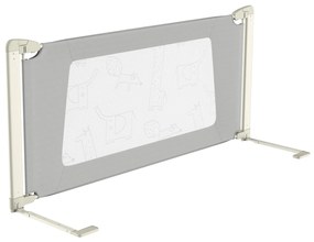 Barra de Cama 180 cm com Elevador Vertical Regulável em Altura e Feito Duplo de Segurança Cinza