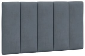 Estrutura de cama sem colchão 90x200 cm veludo cinzento-escuro