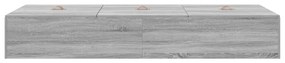 Estrado de Cama de Armazenamento Cinza Sonoma 75x190 cm