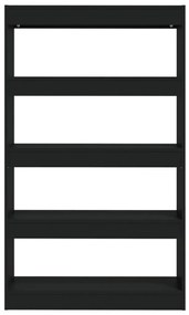 Estante/divisória 80x30x135 cm derivados de madeira preto