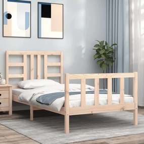 vidaXL Cama sem colchão 90x200 cm madeira de pinho maciça