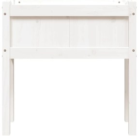 Vasos/floreiras de jardim com pernas 2 pcs pinho maciço branco