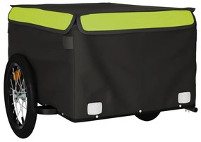 Reboque para bicicleta 45 kg ferro preto e verde