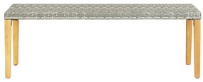 Banco de jardim 80 cm vime PE cinzento