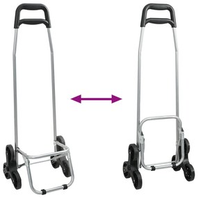 Carrinho de Compras vidaXL com Escada Azul 38 L