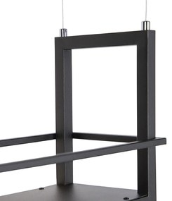 LED Candeeiro suspenso preto 4-lâmpadas-WiFi A60 - CAGE Rack Moderno