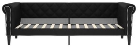 Sofá-cama 80x200 cm couro artificial preto