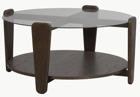 Mesa de centro redonda em madeira de carvalho Arran