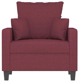 Poltrona 60 cm tecido vermelho tinto