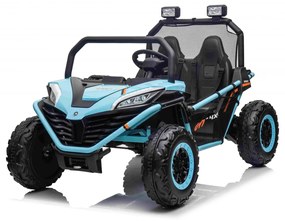 Carro elétrico para Crianças 24V 2 Lugares Buggy FASTER Rodas de EVA, Assento de couro Azul