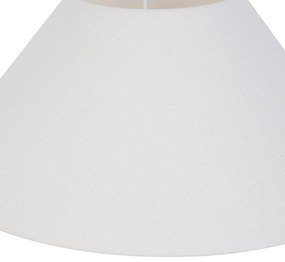 Abajur de linho branco redondo inclinado 40/15/16