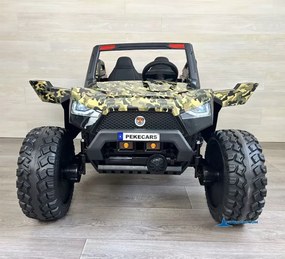 Buggy elétrico para crianças Todo terreno 2 Lugares Clash 24V 4x4 MP4, Rodas de espuma., Assento Couro sintético Camuflado
