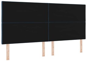 Cabeceira Azul 200 cm com Design de Blocos de Diamante em Tecido