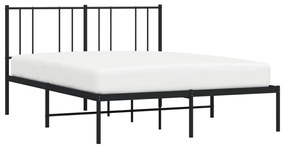 Estrutura de cama com cabeceira 120x200 cm metal preto