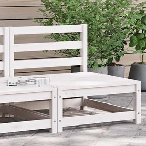 Sofá de centro para jardim madeira de pinho maciça branco