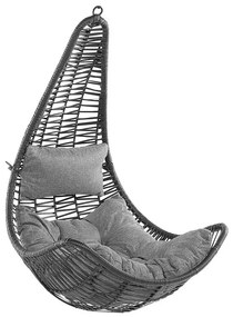 Cadeira suspensa em rattan preto ATRI II Beliani
