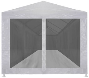 Tenda para festas com 10 paredes laterais em rede 12x3 m