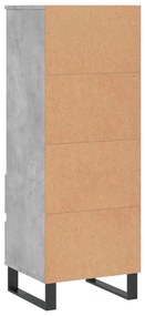 Aparador alto 40x36x110cm derivados de madeira cinzento cimento