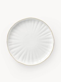 Pratos de pequeno-almoço em porcelana com relevo Sali, 2 uni.