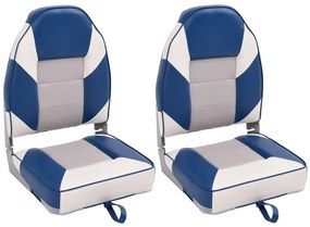 vidaXL Assentos de barco dobráveis com encosto alto 2 pcs 39x43x58 cm