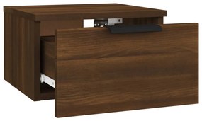 Mesa de cabeceira de parede 34x30x20 cm cor carvalho castanho