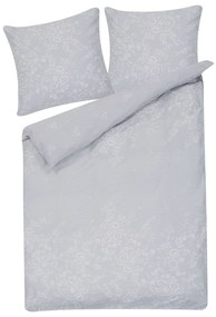 Conjunto de capas de edredão em algodão acetinado cinzento 155 x 220 cm MORNINGSIDE Beliani