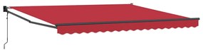 Toldo Retrátil Automático Vermelho 400x300 cm