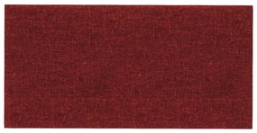 Painel de parede 12 pcs 30x15 cm tecido 0,54 m² vermelho tinto