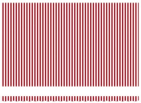 Toldo Retrátil Automático Listrado Vermelho e Branco 500x300 cm