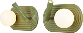 Conjunto de 2 Candeeiros de Parede Verdes Incl. LED Regulável em 3 Níveis e USB-C - Lila