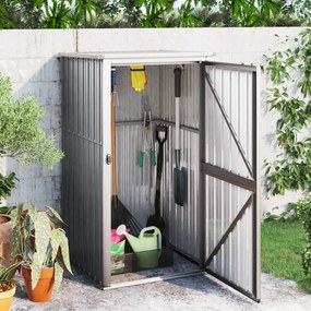 vidaXL Abrigo p/ ferramentas jardim 88x89x161cm aço galvanizado cinza