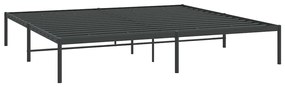 Estrutura de cama 193x203 cm metal preto