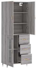 Armário alto 69,5x34x180 cm derivados de madeira sonoma cinza