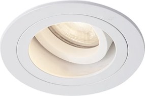 Foco embutido moderno branco giratório e inclinável IP44 - Chuck