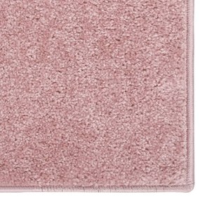 Tapete de pelo curto 120x170 cm rosa