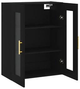 Armário de parede 69,5x34x90 cm preto