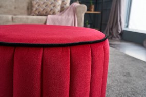 Pouffe Lindy – Vermelho – 40 cm x 40 cm x 40 cm